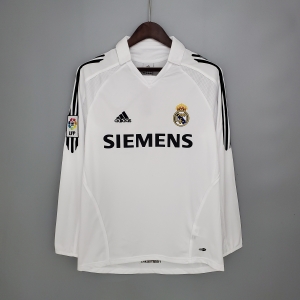 Retro long sleeve Real Madrid 05/06 home Soccer Jersey