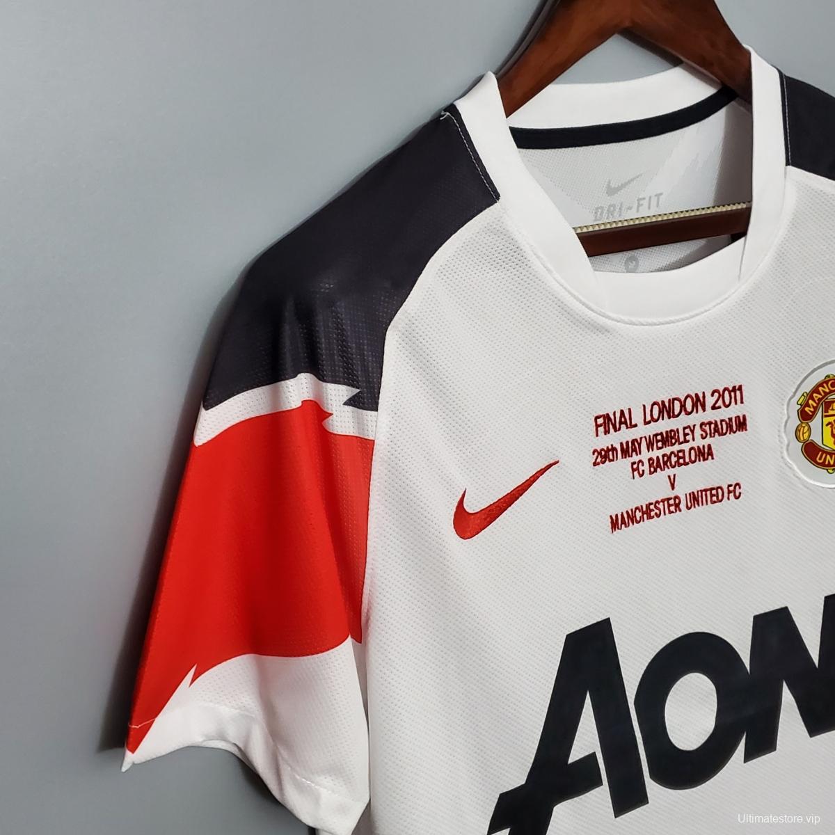 Retro 10/11 Manchester United in the Champions League version away Soccer Jersey