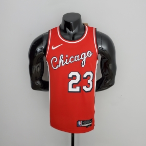 75th Anniversary 2022 Season Chicago Bulls JDRDAN#23 City Edition Red NBA Jersey