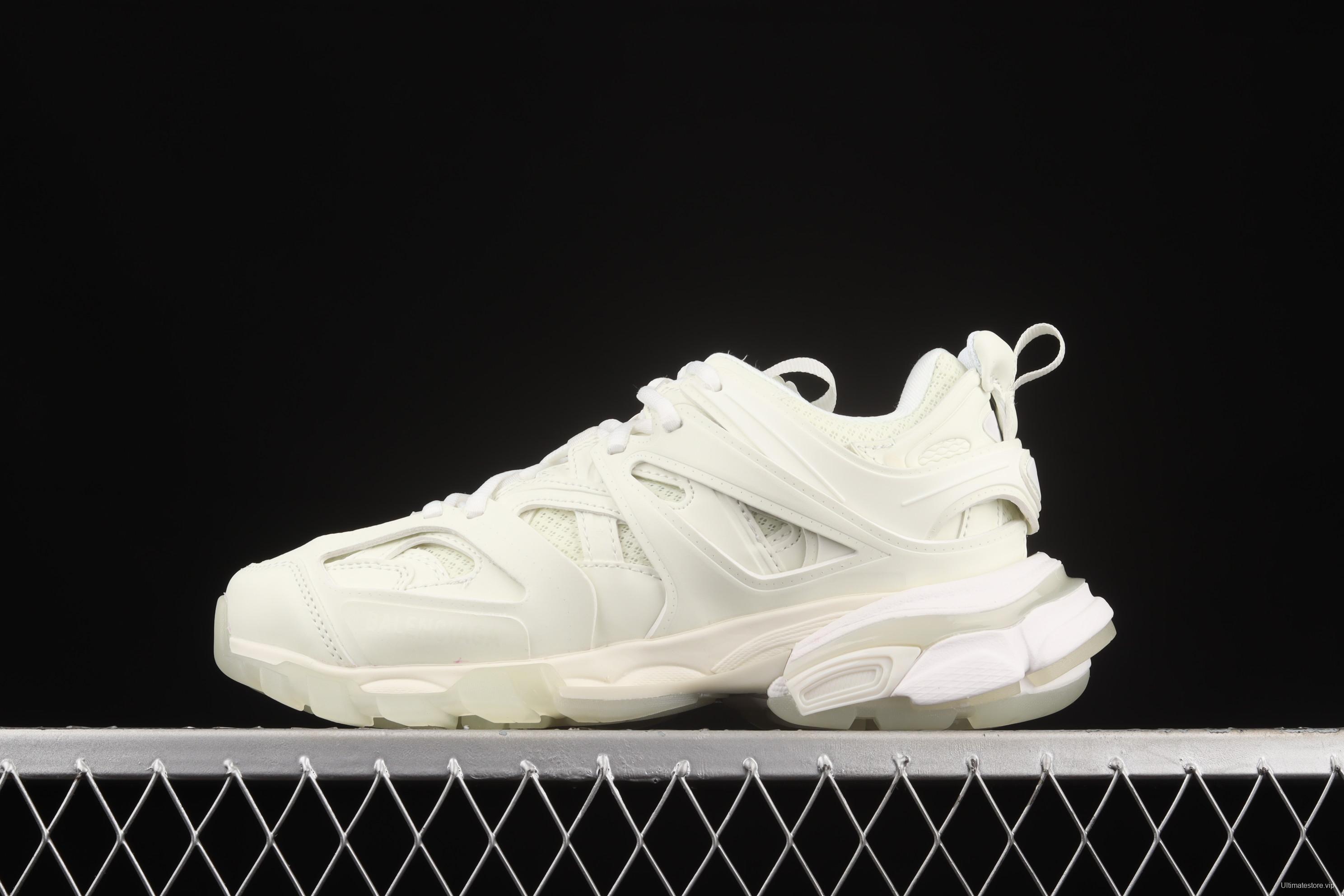 Balenciaga Sneaker Tess s.Gomma Res BI ALV/TIS EFF NUBUK/TIS E 2020 latest color matching luminous white trendy running shoes W3CR19000