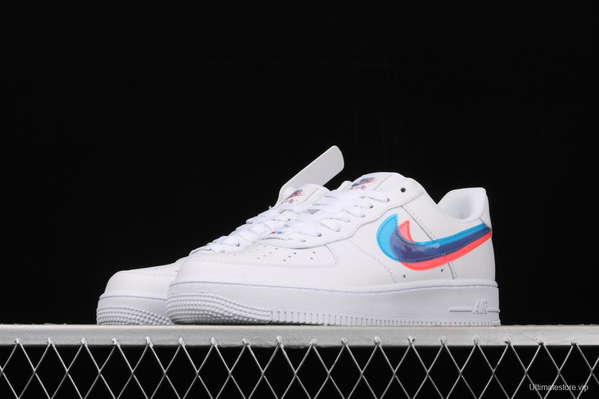 NIKE Air Force 1: 07 Hyun Color Air Force Joint style low-top Leisure Board shoes BV2551-100