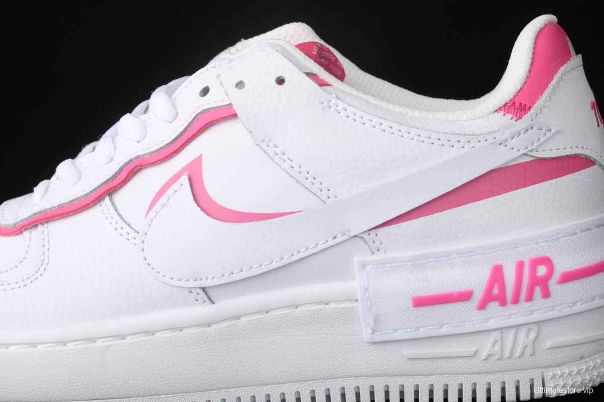 NIKE Air Force 1 ShAdidasow white powder light weight increased low-end white board shoes CI0919-102,