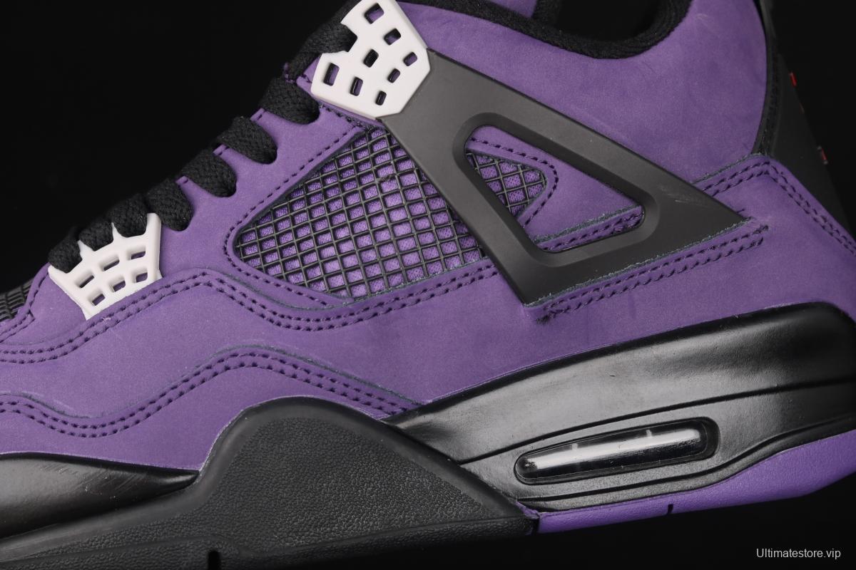 Air Jordan 4 Retro suede black purple 308497-408