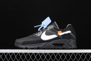 OFF-White x NIKE Air Max 90 OW joint limited edition classic air cushion running shoes AA7293-001