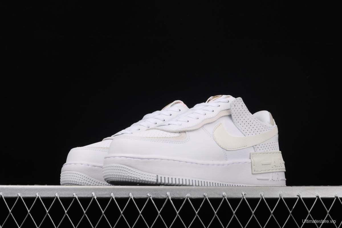 NIKE Air Force 1 ShAdidasow light weight heightened low-top board shoes CZ8107-100