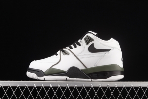 NIKE Air Flight 89 White and Green Air cushion Basketball shoes CJ5390-101