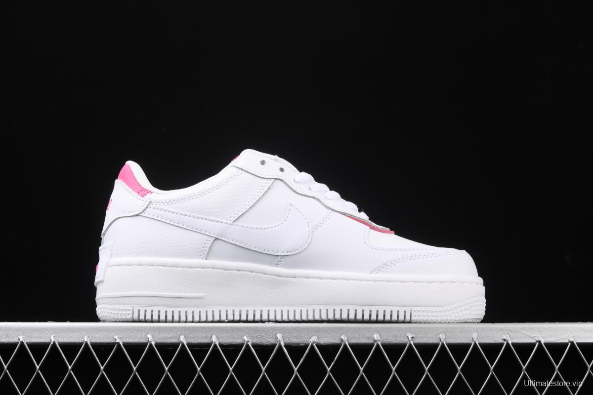 NIKE Air Force 1 ShAdidasow white powder light weight increased low-end white board shoes CI0919-102,