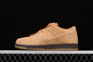 NIKE SB DUNK Low Pro wheat color deciduous yellow low-side sports skateboard shoes BQ6817-204