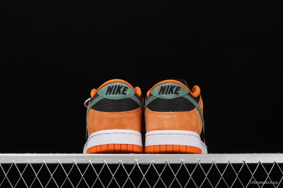 NIKE SB DUNK Low SP Ceramic dunk series carrot yellow and black low-side leisure sports skateboard shoes DA1469-001