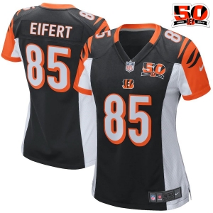 Women's Tyler Eifert Black 50th Anniversary Patch Player Limited Team Jersey