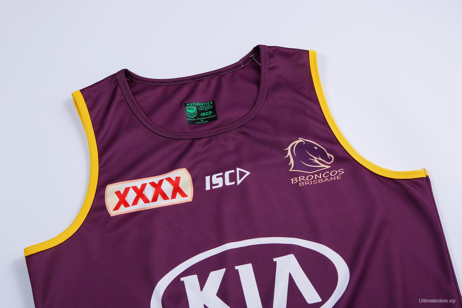 Brisbane Broncos 2020 Men's Training Rugby Singlet