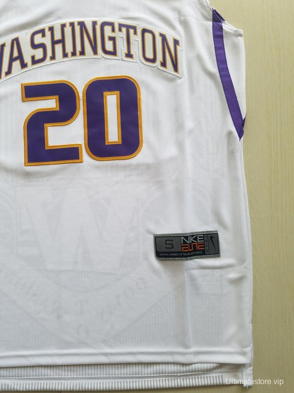 Markelle Fultz 20 Washington College White Basketball Jersey