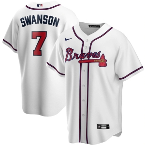 Youth Dansby Swanson White Home 2020 Player Team Jersey