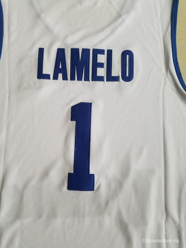 Lamelo Ball 1 Lithuania Vytautas White Basketball Jersey