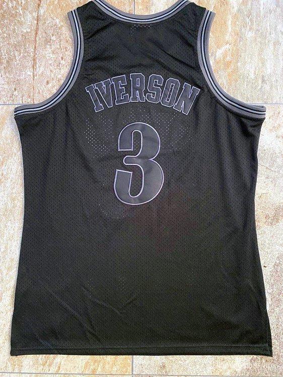 Men's Allen Iverson Black Retro Classic Team Jersey