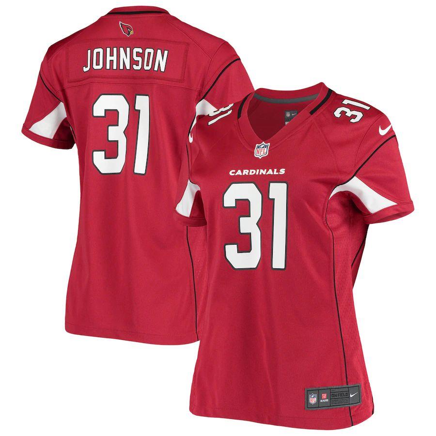 Women's David Johnson Cardinal Finished Player Limited Team Jersey