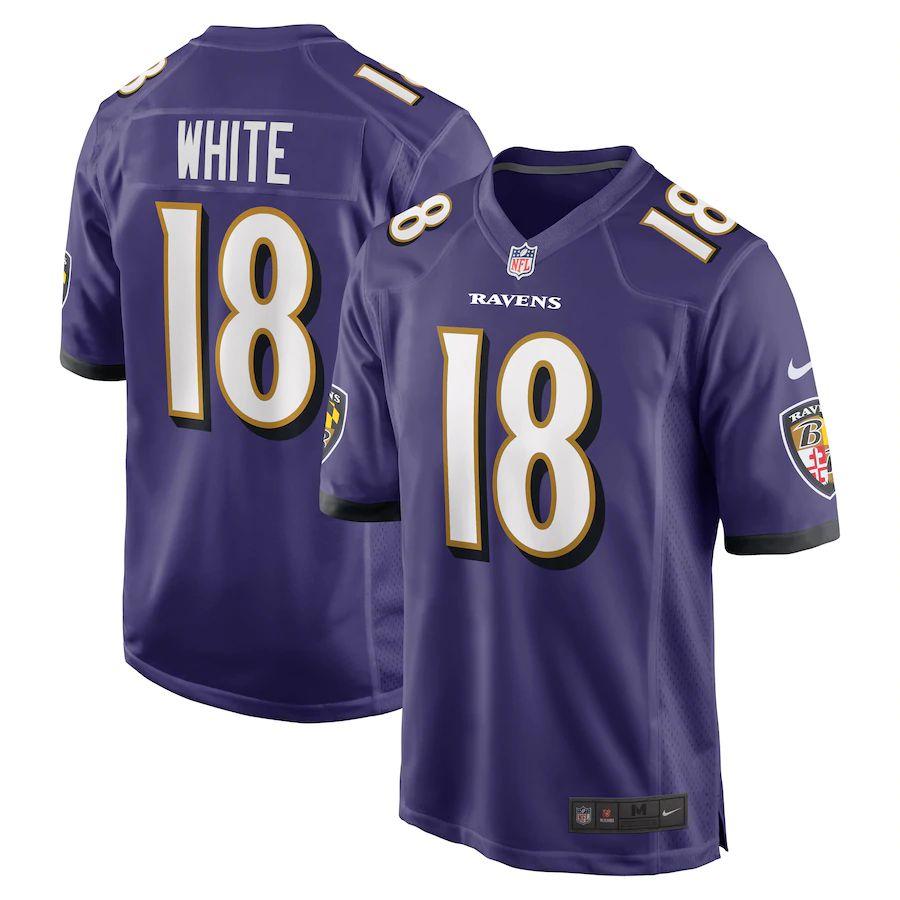 Men's DeAndrew White Purple Player Limited Team Jersey