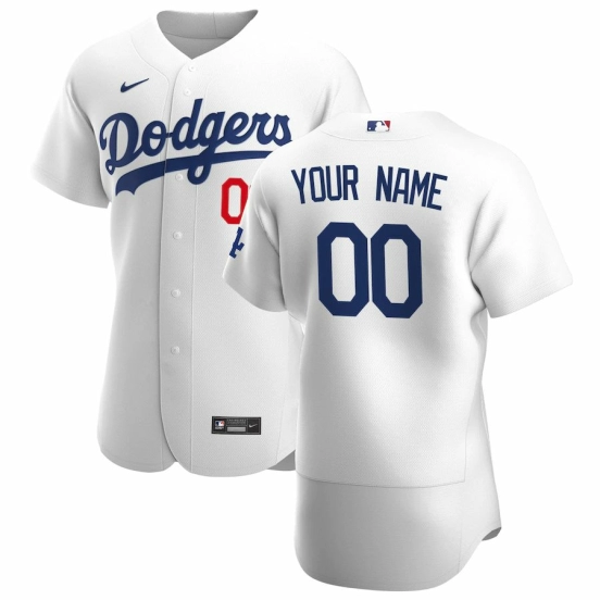 Men's White 2020 Home Authentic Custom Team Jersey