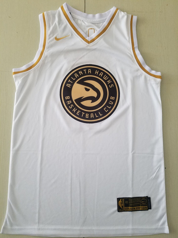 Trae Young 11 White Golden Edition Jersey