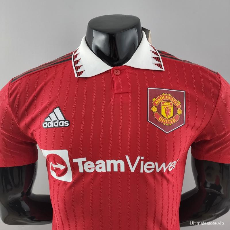 Player Version 22/23 Manchester United Home  Soccer Jersey