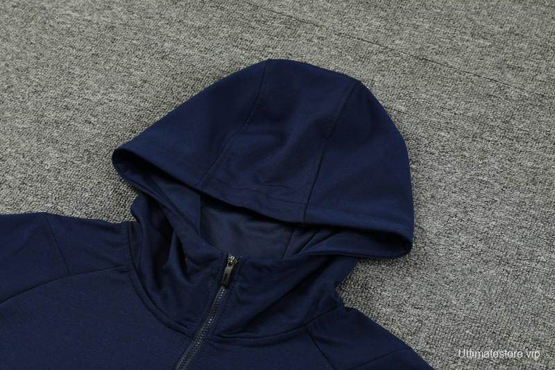 23/24 Ajax Navy Hoodie Full Zipper Jacket+Pants