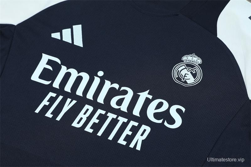 24/25 Real Madrid Navy White Short Sleeve Jersey+Shorts