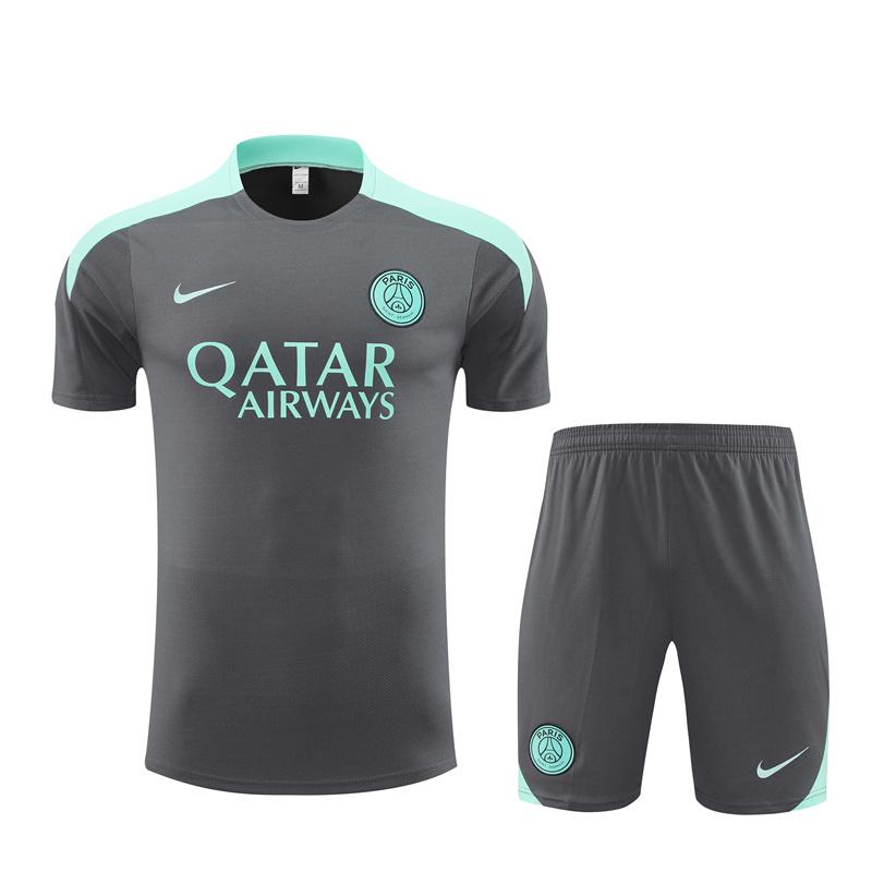 24/25 PSG Grey Short Sleeve Jersey+Shorts