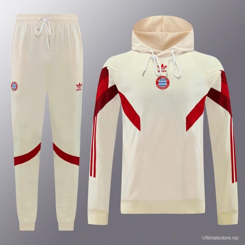 24/25 Bayern Munich Beige Hoodie Jacket +Long Pants