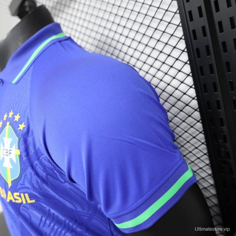 25/26 Player Version Brazil POLO Blue Jersey