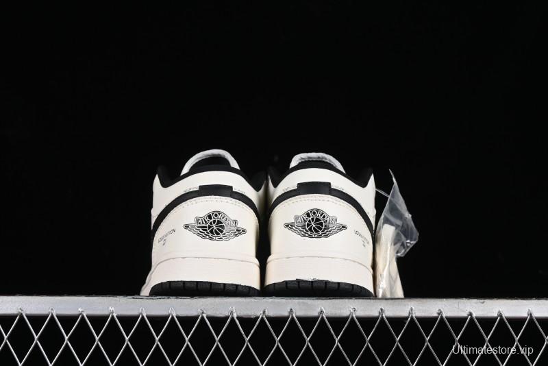 Nike Air Jordan 1 Low LV Collaboration - Printed Knight High-End Custom Low-Top Culture Basketball Shoes SJ9950-005
