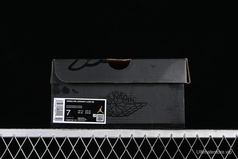 Nike Air Jordan 1 Low "White/Pink Foam/Glacier Blue" Casual Sneakers - HM3706-141