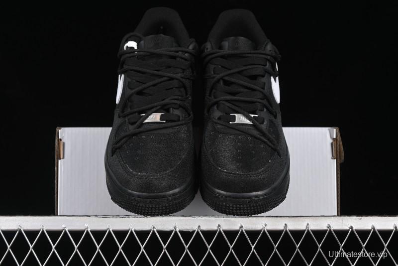 Nike Air Force 1 '07 Low White Black Starry Full Diamond Lace-Up Low-Top Casual Sneakers - ZH0316-032