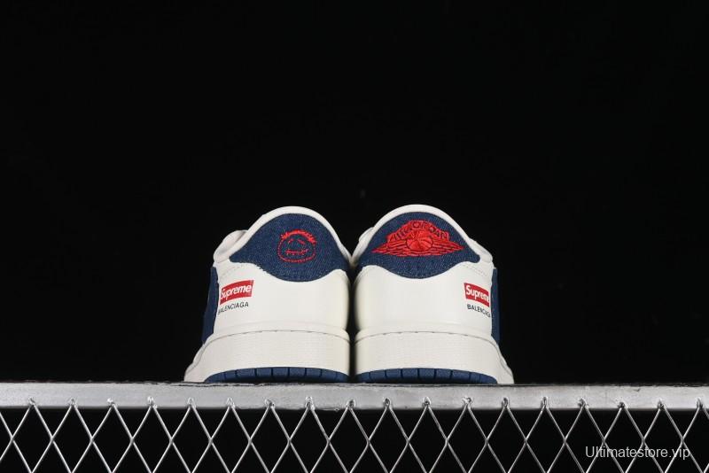Nike Travis Scott x Fragment Design x Air Jordan 1 Low OG SP AJ1 Supreme Collaboration - JH6088-608