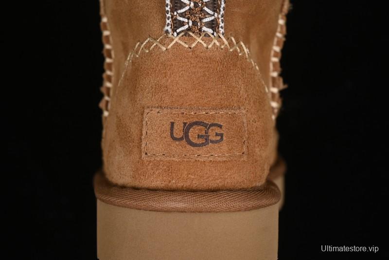 UGG Classic Mini Alpine Genuine Leather Warm and Versatile Snow Boots - 1158251