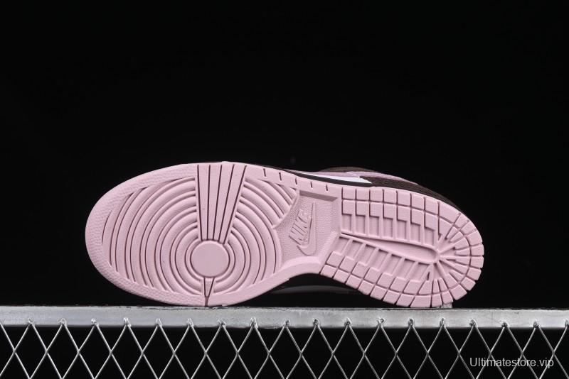 Nike Dunk Low Retro Sneakers in Grey Purple Snakeskin Leather - HV6932-299