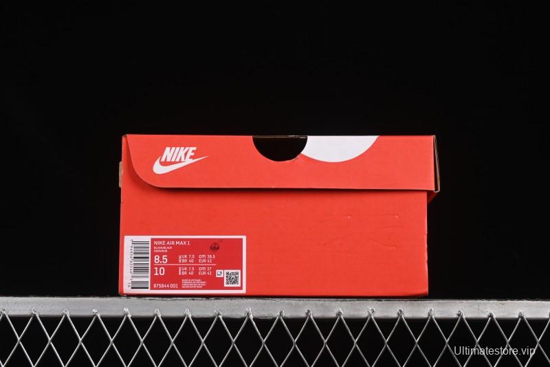 Nike Air Max 1 Retro Running Shoes with Half-Sole Air Cushion - 875844-001