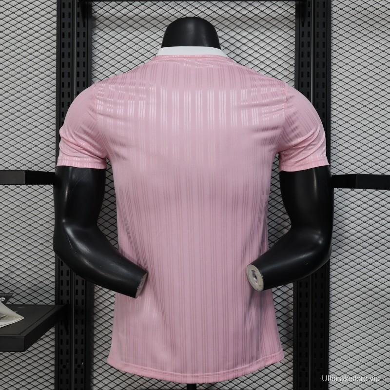 Player Version 2025 Adidas Light Pink Vertical Stripes Jersey