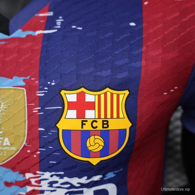 Player Version 25/26 Barcelona x Argentina Combined Messi Jersey