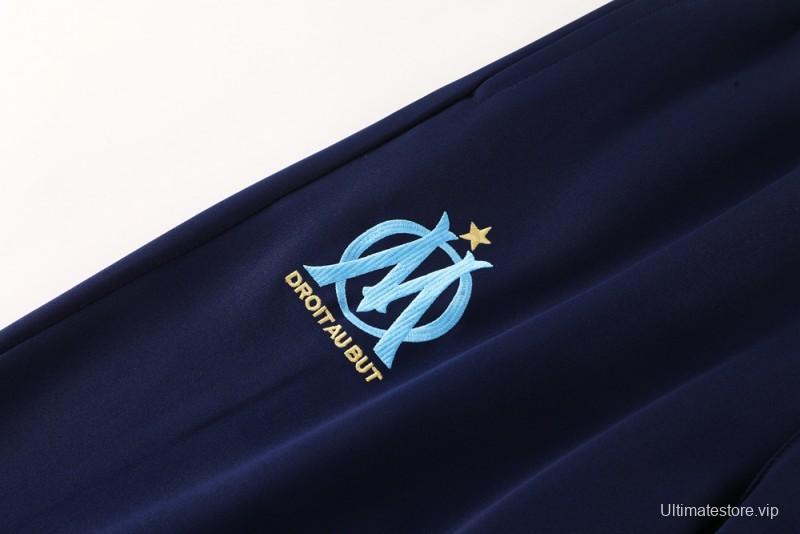 25/26 Olympique Marseille Blue/Navy Full Zipper Jacket +Long Pants