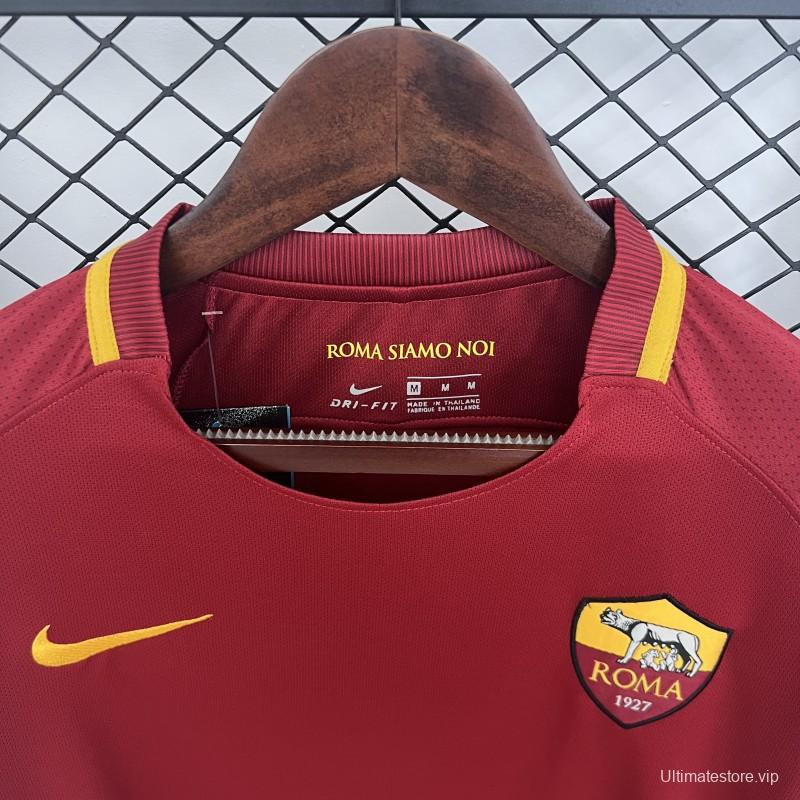 Retro 17/18 Roma Home Long Sleeve Jersey