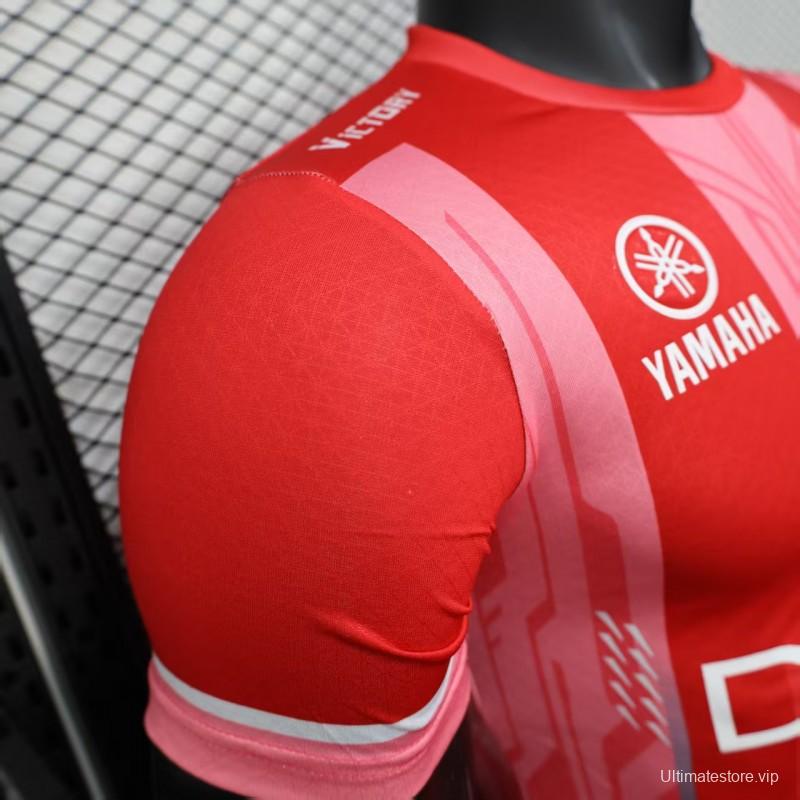 Player Version 25/26 Olympique de Marseille Red with Vertical Stripes Jersey