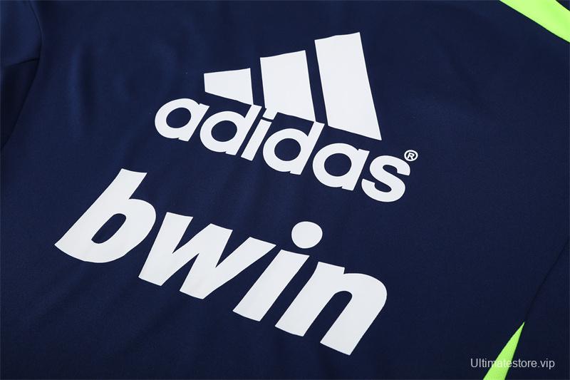 Retro 12/13 Real Madrid Royal Blue Half Zipper Jacket+Long Pants