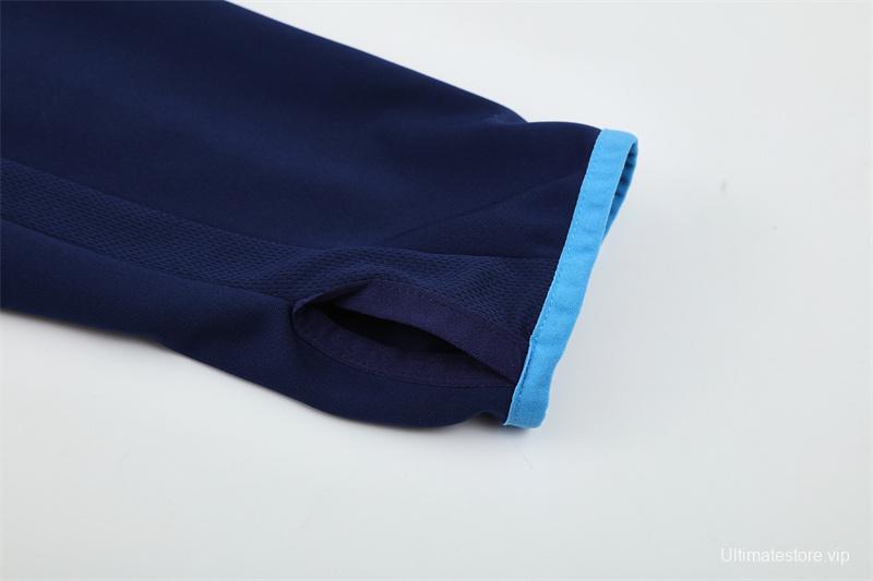 Retro 05/06 Real Madrid Royal Blue Half Zipper Jacket