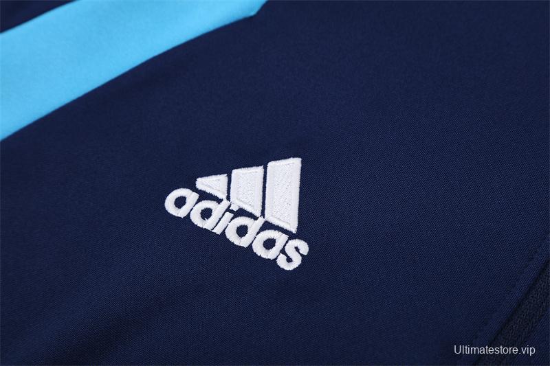 Retro 05/06 Real Madrid Royal Blue Half Zipper Jacket