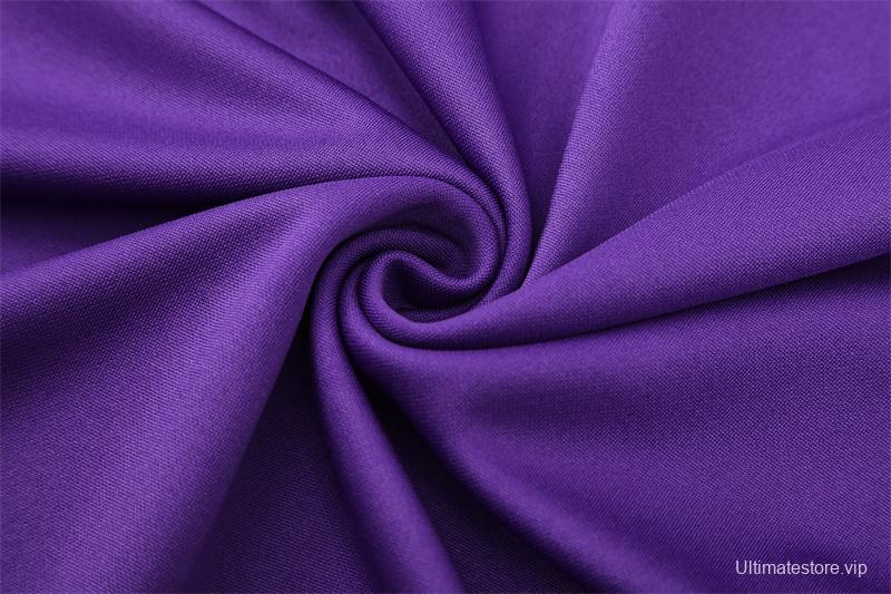 Retro 16/17 Real Madrid Purple Half Zipper Jacket+Long Pants