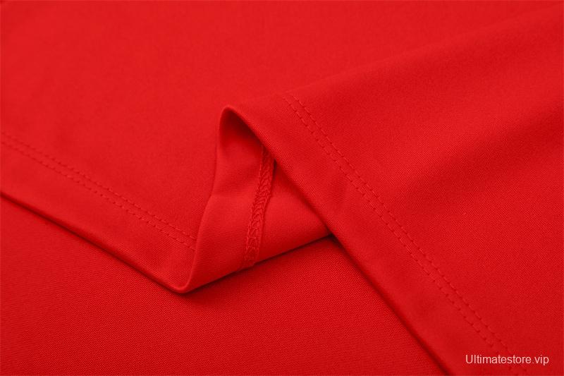 Retro 04/05 AC Milan Red Half Zipper Jacket+Long Pants