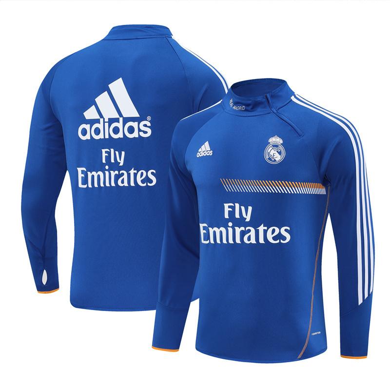 Retro 13/14 Real Madrid Color Blue Half Zipper Jacket