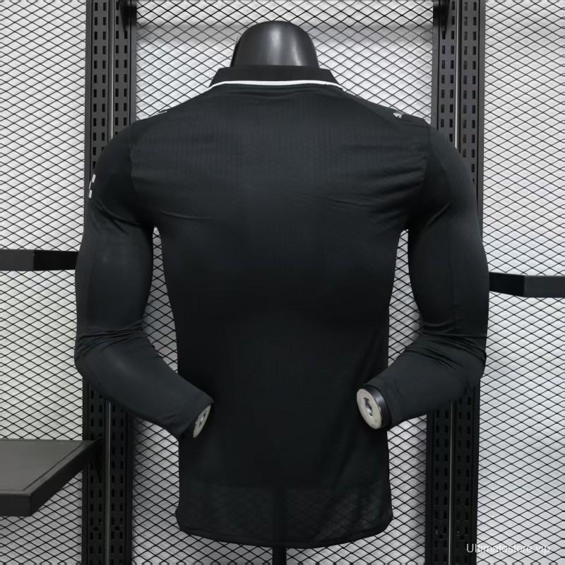 Player Version 25/26 Manchester City Away Long Sleeve Black Jersey