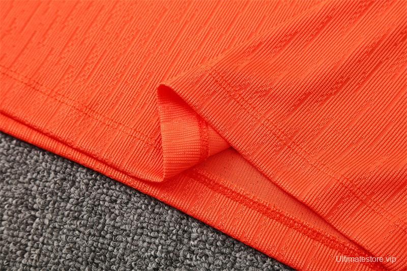 Player Version 25/26 Barcelona Orange T90 Half Zipper Jacket+Long Pants