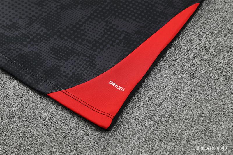 25/26 AC Milan Black Camouflage Half Zipper Jacket+Long Pants